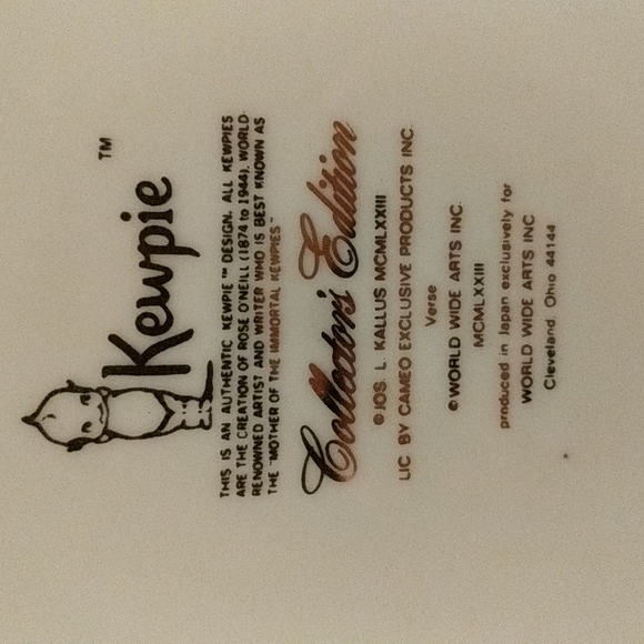 Kewpie Collector's Edition 1973 Vintage Plate - Picture 5 of 7